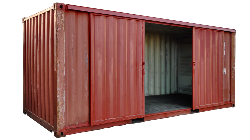 20′ Storage container with barn doors 20′ storage container with barn doors