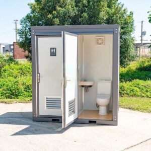 portable double toilet – stand alone or permanent sanitary solution
